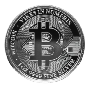 moneda bitcoin 1 onza de plata