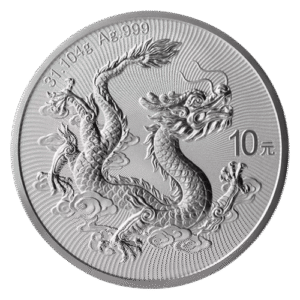 Moneda plata 1 oz Dragón, China