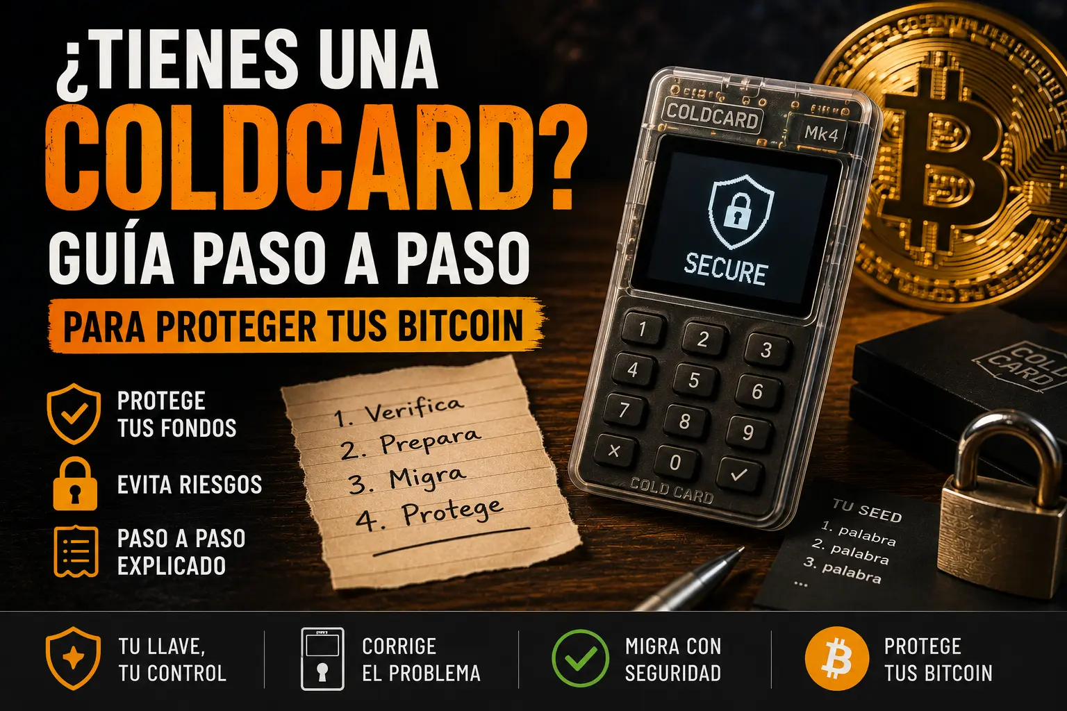 Tienes una COLDCARD Guía paso a paso para proteger tus Bitcoin