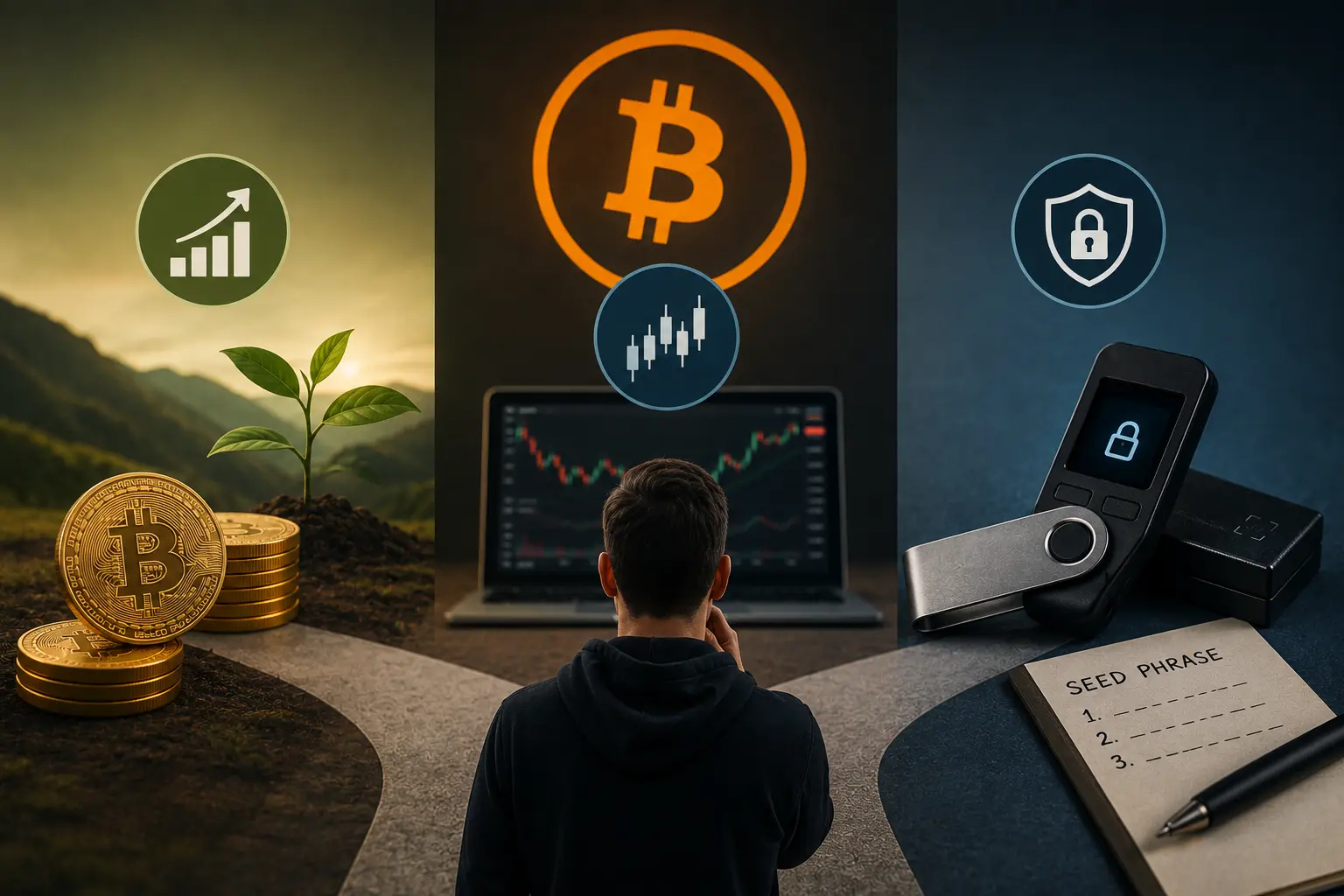 ¿Qué perfil de bitcoiner eres? Trading, largo plazo o autocustodia: por dónde empezar a formarte